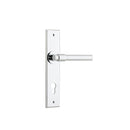 IVER Helsinki Door Lever Handle On Chamfered Backplate | Entrance Lever Set Only | 7 Finishes - Polished Chrome