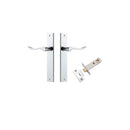 IVER Stirling Door Lever Handle On Rectangular Backplate | Passage Kit | 8 Finishes - Polished Chrome