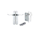Iver Stirling Solid Brass Door Lever on Oval Backplate | Entrance Kit (Key/Thumb) | 8 Finishes - Polished Chrome