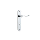 Iver Stirling Solid Brass Door Lever on Oval Backplate | Privacy Lever Set Only | 8 Finishes - Polished Chrome