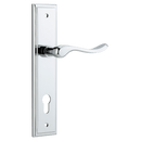 Iver Stirling Door Lever Handle On Stepped Backplate - primehardware