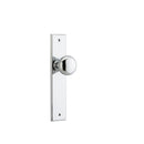 IVER Cambridge Door Knob On Chamfered Backplate | Passage Lever Set Only | 9 Finishes - Polished Chrome