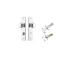 IVER Cambridge Door Knob On Chamfered Backplate | Separate Privacy Kit | 9 Finishes - Polished Chrome