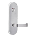 Lockwood 2916 Round End Plate With Privacy Indicator Turn & 74 Lever Satin Chrome 2916/74SC - primehardware