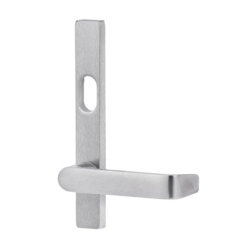 Lockwood 4601 Square End Plate With Cylinder Hole & 59 Lever Satin Chrome 4601/59SC - primehardware