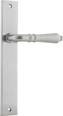 IVER Sarlat Lever Door Handle On Rectangular Backplate | Passage Lever Set Only | 10 Finishes - Brushed Chrome