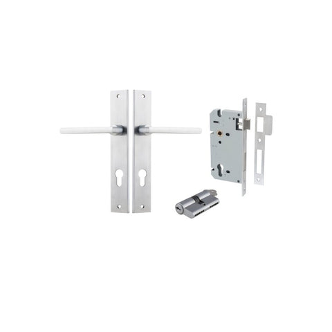 Iver Baltimore Door Lever Handle On Rectangular Backplate - primehardware