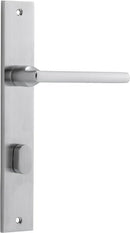 IVER Baltimore Door Lever Handle On Rectangular Backplate | Privacy- Lever Only | 7 Finishes - Brushed Chrome