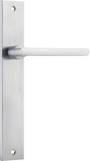 IVER Baltimore Door Lever Handle On Rectangular Backplate | Passage- Lever Only | 7 Finishes - Brushed Chrome