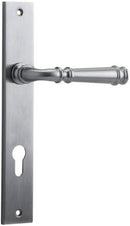 IVER Verona Door Lever Handle On Rectangular Backplate | Entrance Lever Set Only | 9 Finishes - Brushed Chrome