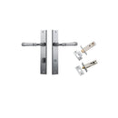 IVER Verona Door Lever Handle On Rectangular Backplate | Separate Privacy Kit | 9 Finishes - Brushed Chrome