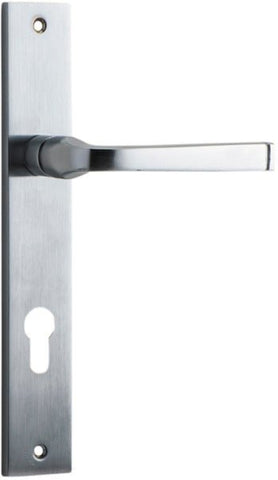 Iver Annecy Door Lever Handle On Rectangular Backplate - primehardware