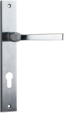 IVER Annecy Door Lever Handle On Rectangular Backplate | Entrance Lever Set Only | 9 Finishes - Brushed Chrome