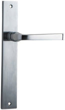 IVER Annecy Door Lever Handle On Rectangular Backplate | Passage Lever Set Only | 9 Finishes - Brushed Chrome