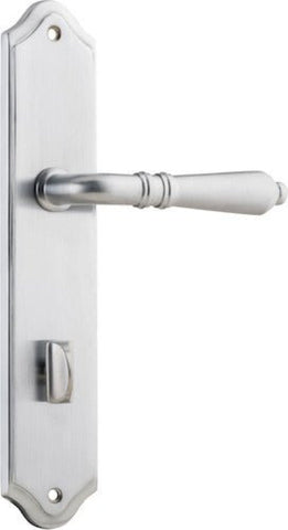 IVER Sarlat Lever Door Handle On Shouldered Backplate | Privacy Lever Set Only | 10 Finishes - Brushed Chrome