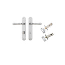 IVER Berlin Door Lever Handle On Rectangular Backplate | Separate Privacy Kit | 7 Finishes - Satin Nickel