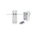 Iver Baltimore Solid Brass Door Lever on Oval Backplate | Entrance Kit (Key/Key) | 7 Finishes - Brushed Chrome