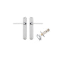 Iver Baltimore Solid Brass Door Lever on Oval Backplate | Passage Kit | 7 Finishes - Brushed Chrome