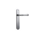Iver Verona Solid Brass Door Lever on Oval Backplate | Passage Lever Set Only | 9 Finishes - Brushed Chrome