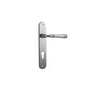 Iver Verona Solid Brass Door Lever on Oval Backplate | Entrance Lever Set Only | 9 Finishes - Brushed Chrome