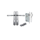 Iver Verona Solid Brass Door Lever on Oval Backplate | Entrance Kit (Key/Thumb) | 9 Finishes - Brushed Chrome