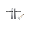 Iver Verona Solid Brass Door Lever on Oval Backplate | Passage Kit | 9 Finishes - Brushed Chrome