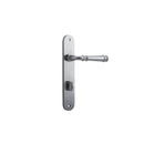Iver Verona Solid Brass Door Lever on Oval Backplate | Privacy Lever Set Only | 9 Finishes - Brushed Chrome
