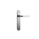 Iver Annecy Solid Brass Door Lever on Oval Backplate | Passage Lever Set Only | 9 Finishes - Brushed Chrome