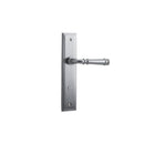 IVER Verona Door Lever Handle On Stepped Backplate | Privacy Lever Set Only | 9 Finishes - Brushed Chrome