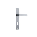 IVER Bronte Door Lever Handle On Rectangular Backplate | Entrance Lever Set Only | 7 Finishes - Brushed Chrome