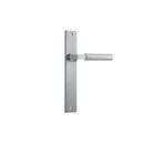 IVER Berlin Door Lever Handle On Rectangular Backplate | Passage Lever Set Only | 7 Finishes - Brushed Chrome