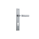 IVER Brunswick Door Lever Handle On Rectangular Backplate | Entrance Lever Set Only | 6 Finishes - Brushed Chrome