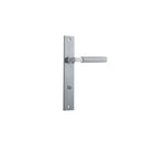 IVER Brunswick Door Lever Handle On Rectangular Backplate | Passage Lever Set Only | 6 Finishes - Brushed Chrome