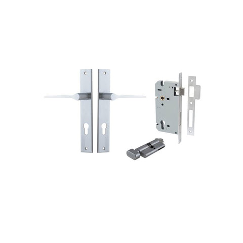 Iver Como Door Lever Handle On Rectangular Backplate - primehardware