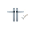 Iver Bronte Solid Brass Door Lever on Oval Backplate | Passage Kit | 7 Finishes - Brushed Chrome