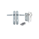 Iver Brunswick Solid Brass Door Lever on Oval Backplate | Entrance Kit (Key/Key) | 6 Finishes - Brushed Chrome