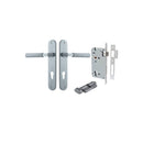 Iver Brunswick Solid Brass Door Lever on Oval Backplate | Entrance Kit (Key/Thumb) | 6 Finishes - Brushed Chrome