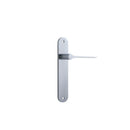 IVER Como Door Lever Handle On Oval Backplate | Passage Lever Set Only | 7 Finishes - Brushed Chrome