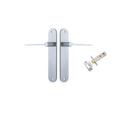 IVER Como Door Lever Handle On Oval Backplate | Passage Kit | 7 Finishes - Brushed Chrome