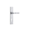 Iver Sarlat Door Lever Handle On Chamfered Backplate - primehardware