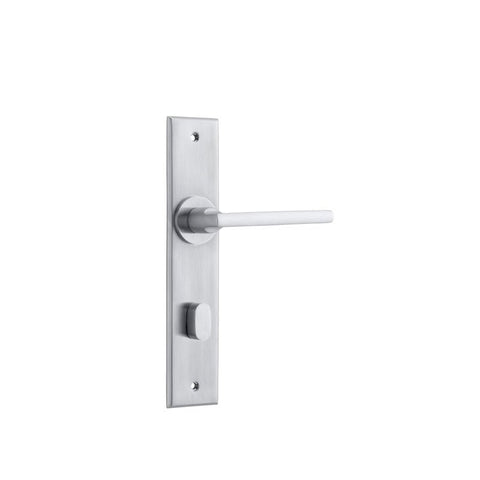 Iver Baltimore Door Lever Handle On Chamfered Backplate - primehardware