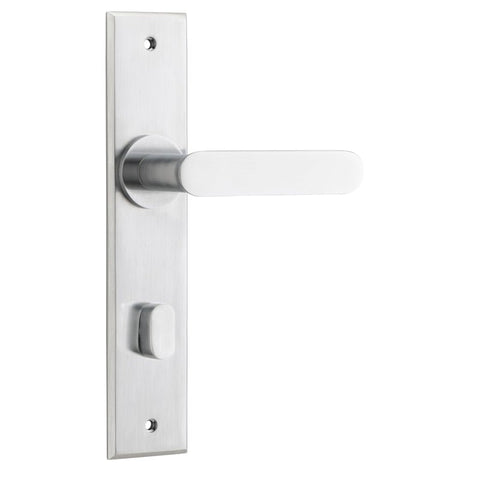 Iver Bronte Door Lever Handle On Chamfered Backplate - primehardware