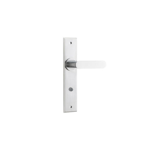 Iver Bronte Door Lever Handle On Chamfered Backplate - primehardware