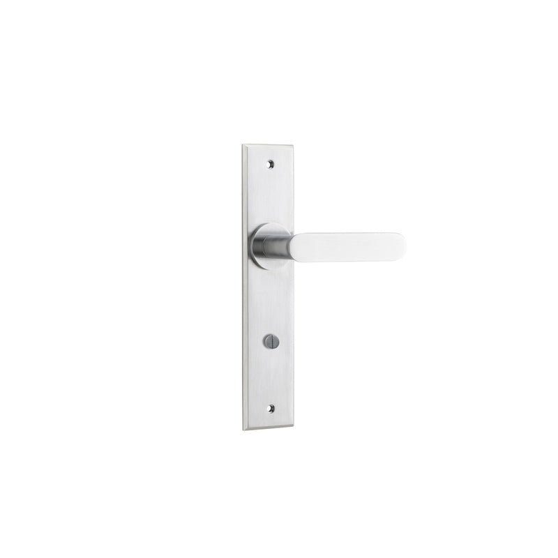 Iver Bronte Door Lever Handle On Chamfered Backplate - primehardware