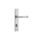 IVER Verona Door Lever Handle On Chamfered Backplate | Privacy Lever Set Only | 9 Finishes - Brushed Chrome