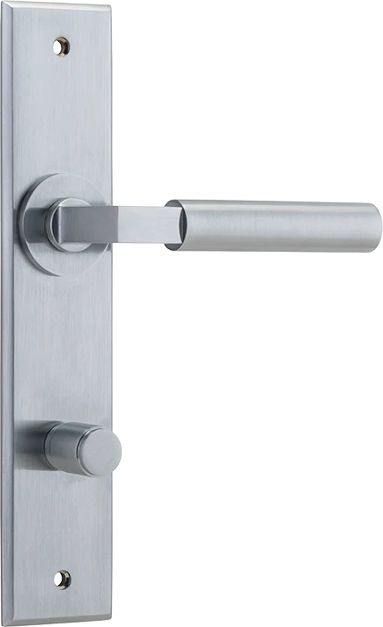 IVER BERLIN DOOR LEVER HANDLE ON CHAMFERED RECTANGULAR BACKPLATE - CUSTOMISE TO YOUR NEEDS
