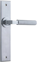 Iver Brunswick Door Lever Handle On Chamfered Backplate - primehardware