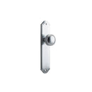 IVER Paddington Door Knob On Shouldered Backplate | Passage Lever Set Only | 9 Finishes - Brushed Chrome