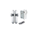 IVER Paddington Door Knob On Shouldered Backplate | Entrance Kit (Key/Thumb) | 9 Finishes - Brushed Chrome
