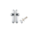 IVER Paddington Door Knob On Shouldered Backplate | Passage Kit | 9 Finishes - Brushed Chrome